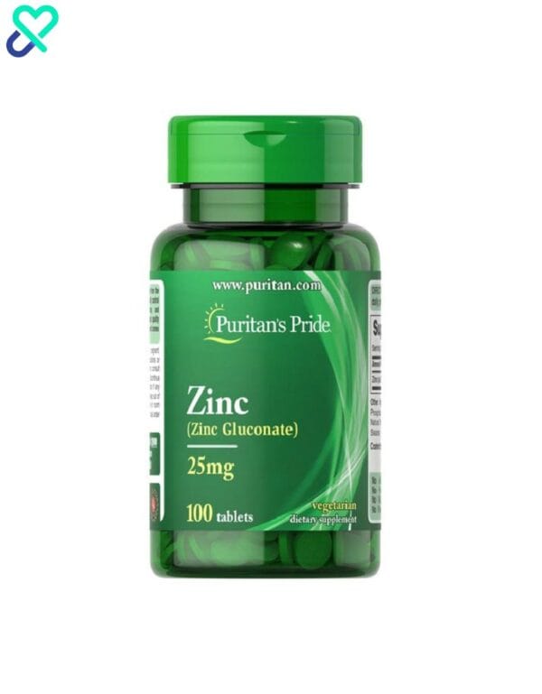 Puritan’s Pride Zinc Gluconate 25mg 100 Tab