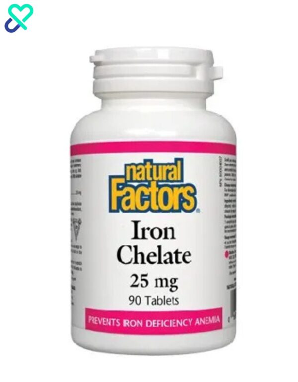 Natural Factors Iron Chelate 25mg 90 Ct