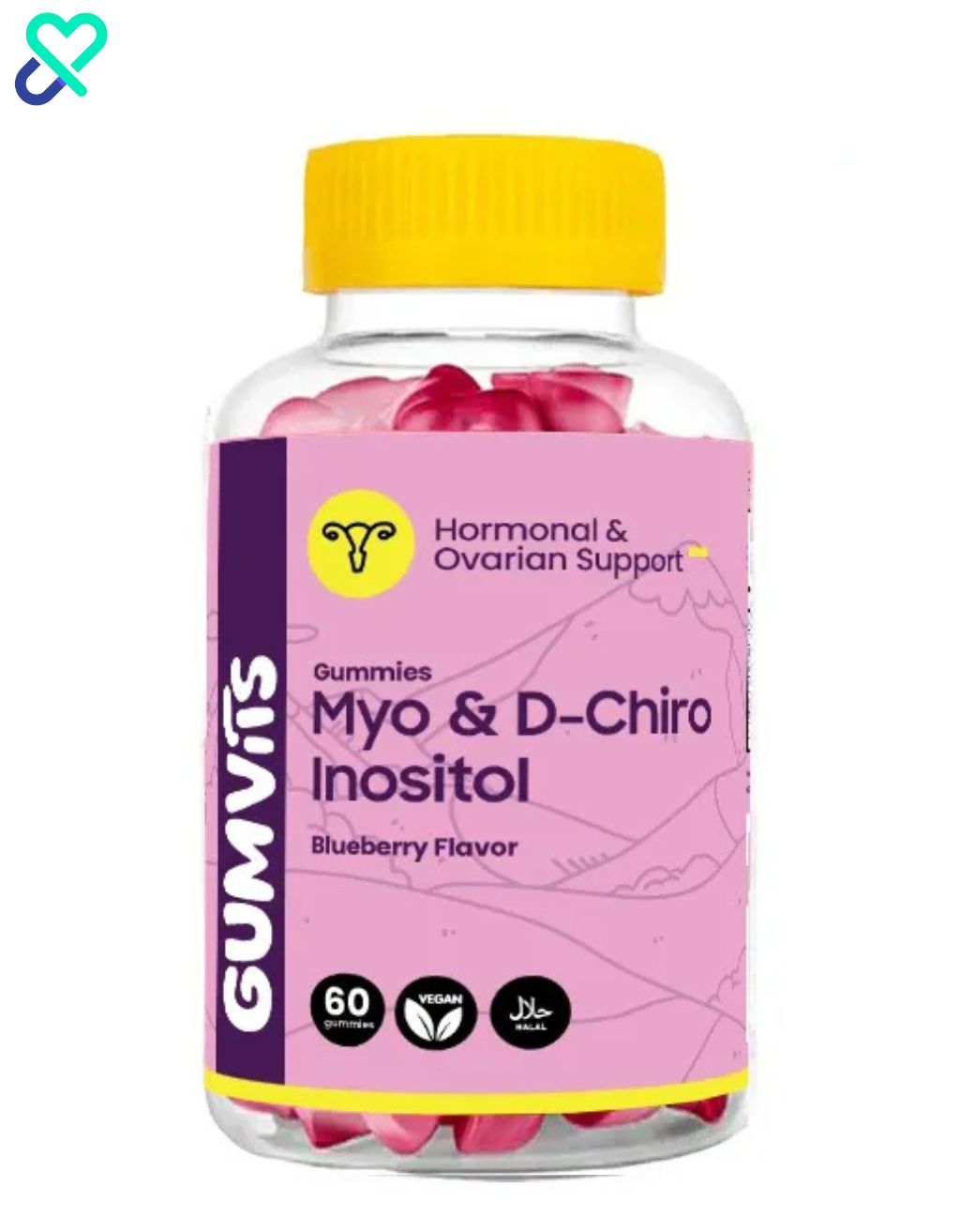 Gumvits Myo & D-Chiro Inositol Gummies 60 Ct