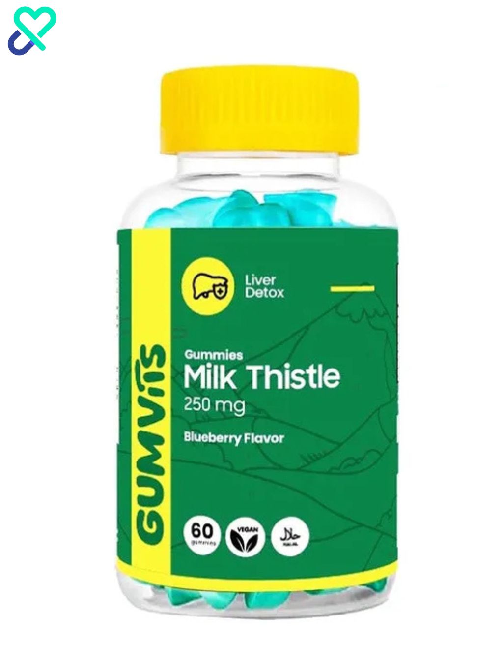 Gumvits Milk Thistle 250mg Gummies 60 Ct